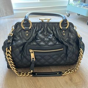Marc Jacob’s Black Leather Quilted Stam Bag